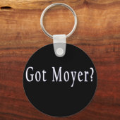 モイ得ヤー？ – 黒キーチェーン キーホルダー (正面)