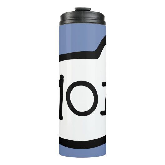 モイ！フィンランド語あいさつ、こんにちは、吹き出し タンブラー (正面)