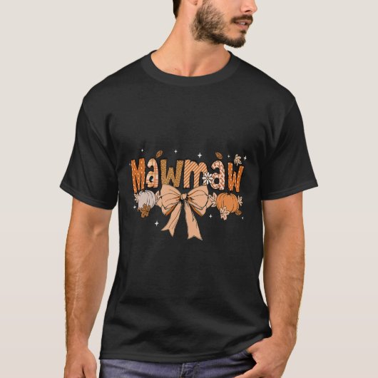 モウカボチャ秋コケットボウサンクスギビングママ Tシャツ (正面)