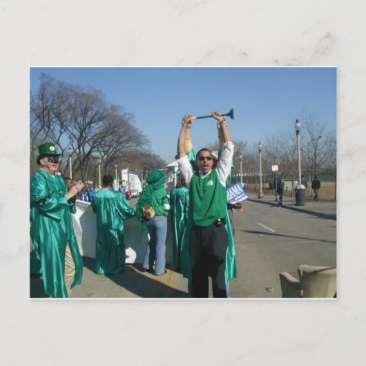 モウバマ（オバマ）は芝生のレンジャーたちと行進する ポストカード (正面)