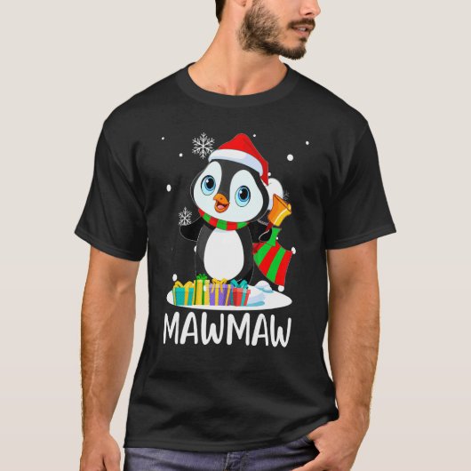 モウペンギンサンタハットクリスマスマッチング家族 Tシャツ (正面)