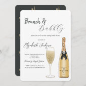 モエのボトルガラスを使ったブランチ&バブルリー 招待状 (正面/裏面)