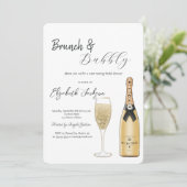 モエのボトルガラスを使ったブランチ&バブルリー 招待状 (スタンド正面)