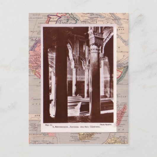 モエオッコ、マラケシュ、中世の墓 ポストカード (正面)