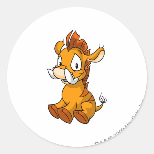 モエホッグオレンジ ラウンドシール (正面)