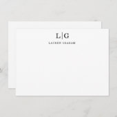 モエレガントノグラムイニシャル ノートカード (正面/裏面)