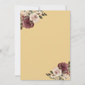 モエ グラス フローラル ブランシュ & バブリー ブライダル シャワー 招待状 (裏面)