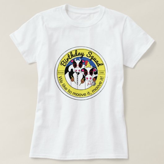 モオシズ誕生日隊 Tシャツ (デザイン正面)