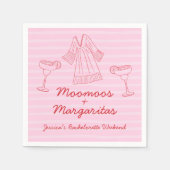 モオモス&マルガリタスピンク&レッドバチェロレッテ スタンダードカクテルナプキン (正面)