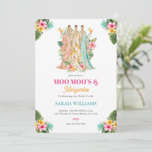 モオモース&マルガリータブライダルシャワー 招待状 (スタンド正面)
