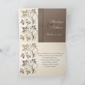 モカとアイボリーの感謝カード サンキューカード (内部)