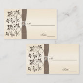 モカとアイボリーフローラプレイスカード プレイスカード (正面/裏面)