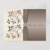 モカとアイボリーフローラ日付はがきを保存 案内ポストカード (正面)