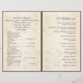 モカとアイボリーフローラ結婚式 プログラム (裏面)