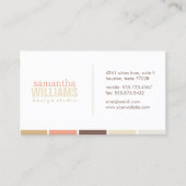 モカと桃のモダンカラーブロック 名刺 (正面)