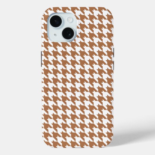 モカと白のシ千鳥格子のームレスパターン Case-Mate iPhoneケース (裏面)