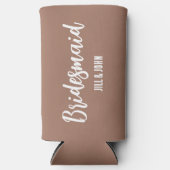 モカの様式化結婚した花嫁のメイド スリム缶クーラー (正面)