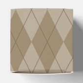 モカアーガイル結婚式の引き出物箱 フェイバーボックス (上部)