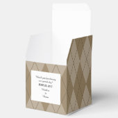 モカアーガイル結婚式の引き出物箱 フェイバーボックス (オープン)