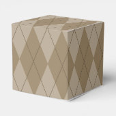 モカアーガイル結婚式の引き出物箱 フェイバーボックス (裏面サイド)