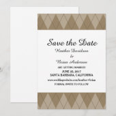 モカアーガイル・セーブ・ザ・デート招待状 招待状 (正面/裏面)