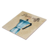 モカイタリアンコーヒーポットウォーターカラーアート タイル (側面)