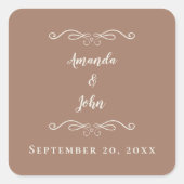 モカエレガントの結婚封筒お願い スクエアシール (正面)