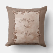 モカエレガントスパークルフレームバレンタイン クッション (正面)