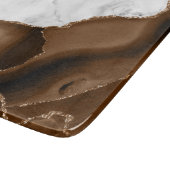 モカエレガントブラウンアゲート金ゴールドグリッター大理石 カッティングボード (角)