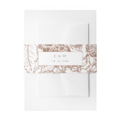 モカエレガントブラウンフローラ結婚ズ 招待状ベリーバンド (正面例)