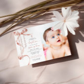 モカエレガントボウ&ロザリオ写真バプテスマ 招待状