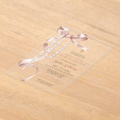 モカエレガントボウ&ロザリオ第1聖餐会 アクリル招待状 (レイダウン)