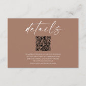 モカエレガントムースQRコードの結婚詳細 エンクロージャーカード (正面)