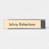 モカシンピーチイエロープレーンエレガントプロフェッショナル デスクネームプレート (正面)