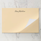 モカシンピーチイエロープレーンエレガントプロフェッショナル ペーパーパッド (折り畳み)