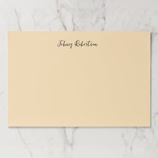 モカシンピーチイエロープレーンエレガントプロフェッショナル ペーパーパッド (正面)