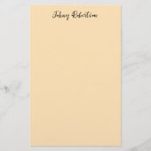 モカシンピーチイエロープレーンエレガントプロフェッショナル 便箋 (正面)