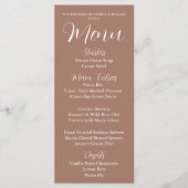 モカシンプルスタイル結婚ズディナー メニュー (正面)