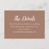 モカシンプルスタイル結婚詳細 エンクロージャーカード (正面)