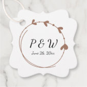 モカシンプルハートリースモノグラム結婚ズ フェイバータグ (正面)