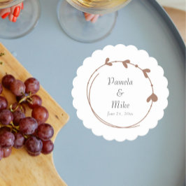 モカシンプルハートリース結婚ズ ペーパーコースター