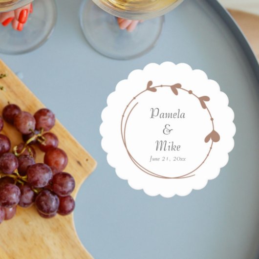 モカシンプルハートリース結婚ズ ペーパーコースター