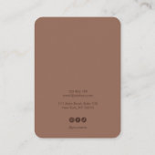 モカシンプルムースミニマルイヤリングディスプレイカード 名刺 (裏面)