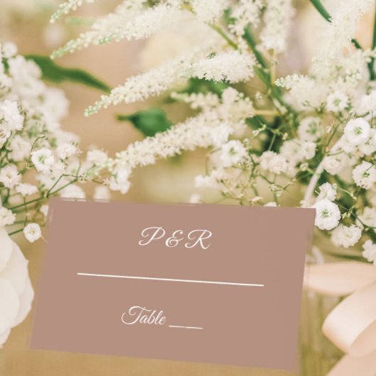 モカシンプル様式化スクリプ結婚ト プレイスカード