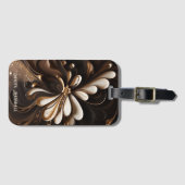 モカスタイリッシュとクリームコーヒー愛好家の荷物タグ ラゲッジタグ (正面横)