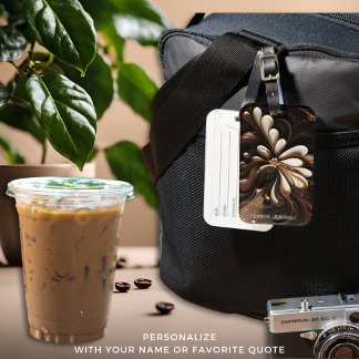 モカスタイリッシュとクリームコーヒー愛好家の荷物タグ ラゲッジタグ