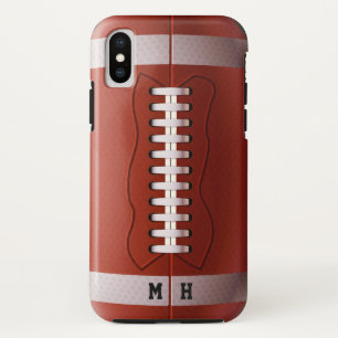 モカスタムノグラムフットボールの電話ケース iPhone X ケース