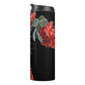 モカスタムノグラムフローラレッド金ゴールドエレガントブラック タンブラー (回転右)