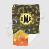 モカスタムノグラムブルックトラウト漁師ズ ゴルフタオル (インサイチュ)