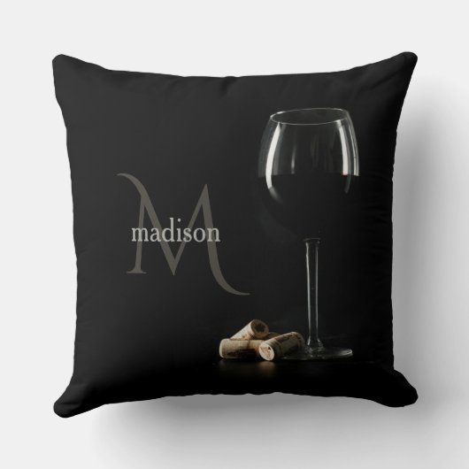 モカスタムノグラムワイングラス装飾用クッション クッション (裏面)